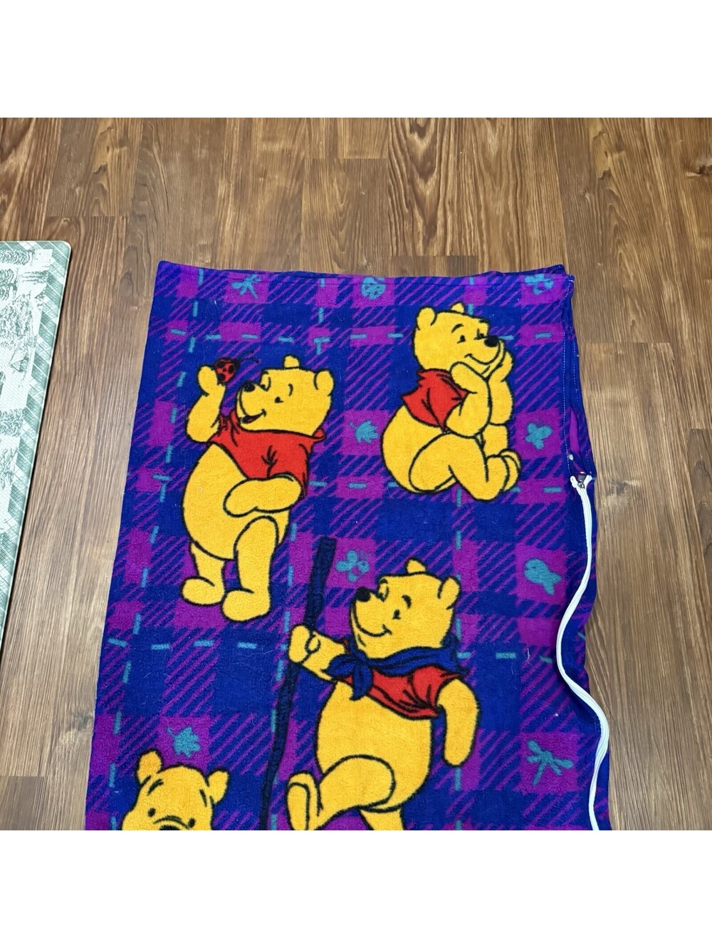 Vintage Disney 90’s Winnie the Pooh Sleeping Bag Night Time Size 50x29 - Picture 2 of 8